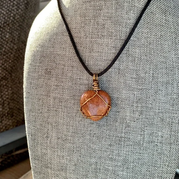 Goldstone Heart Necklace - Picture 6 of 6